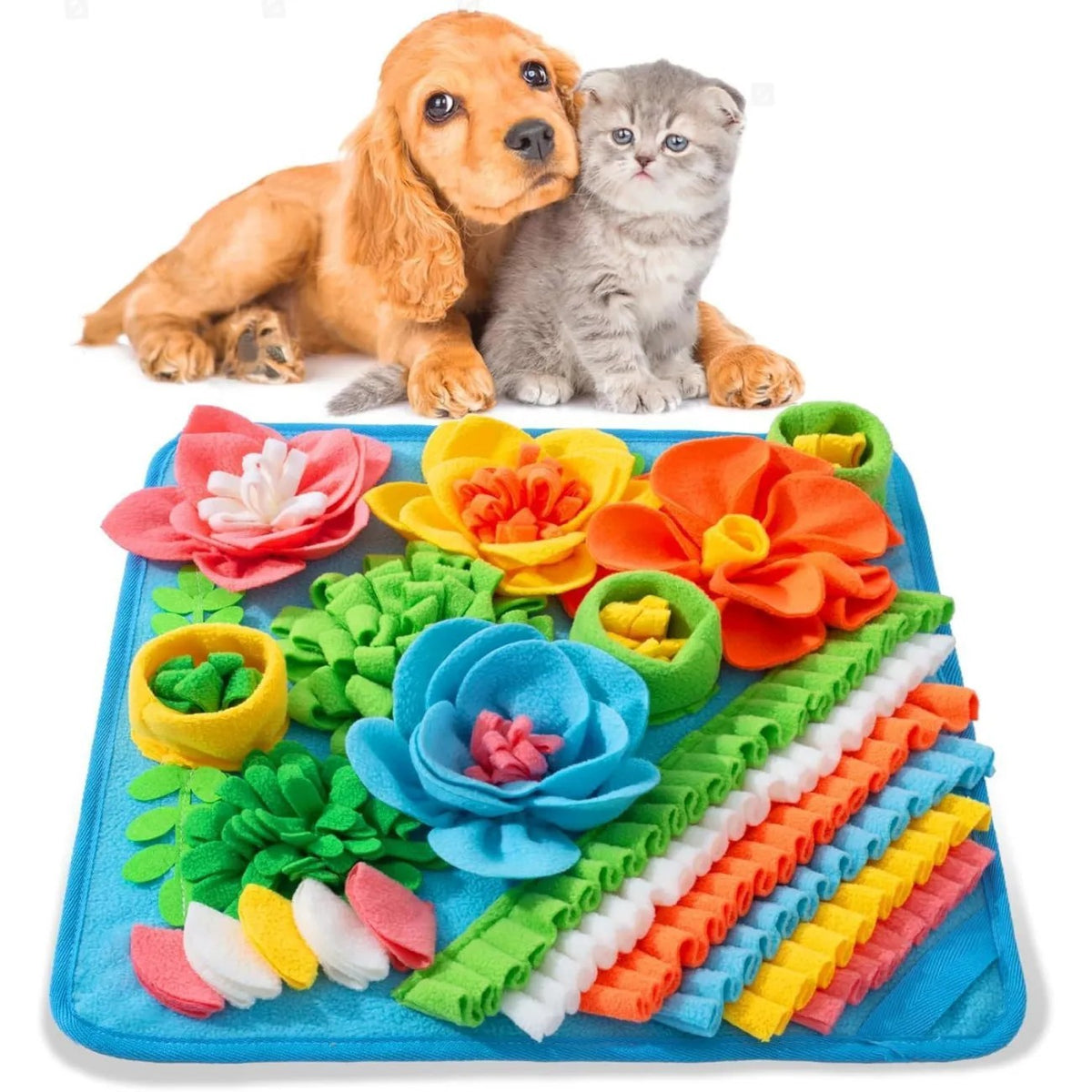 Interactive Pet Snuffle Mat for Dogs and Cats, Scent Foraging
