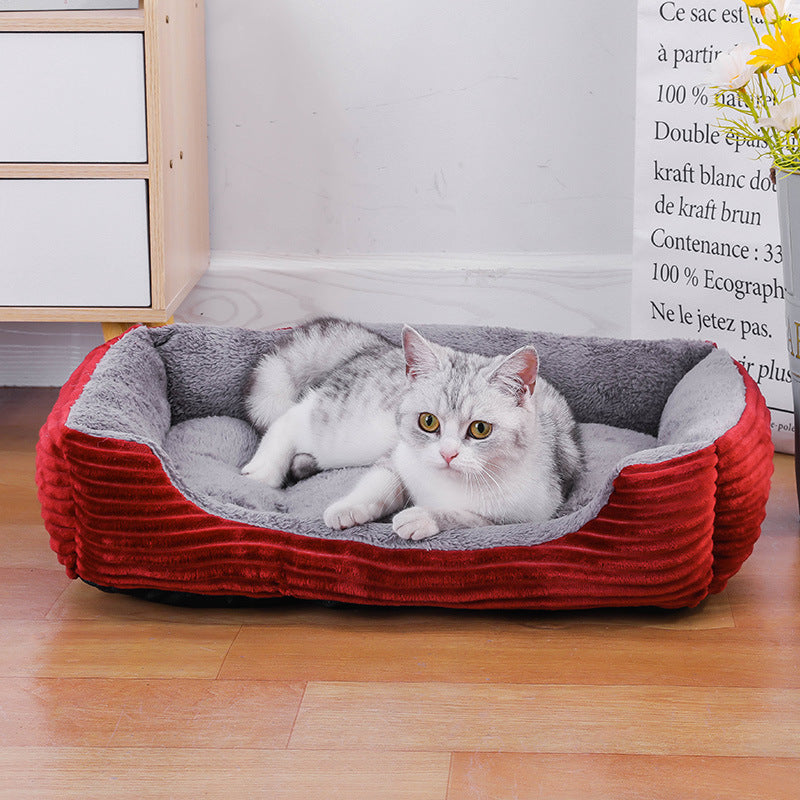 All-season pet bed with blanket and toy bone for cats and dogs, photo 2