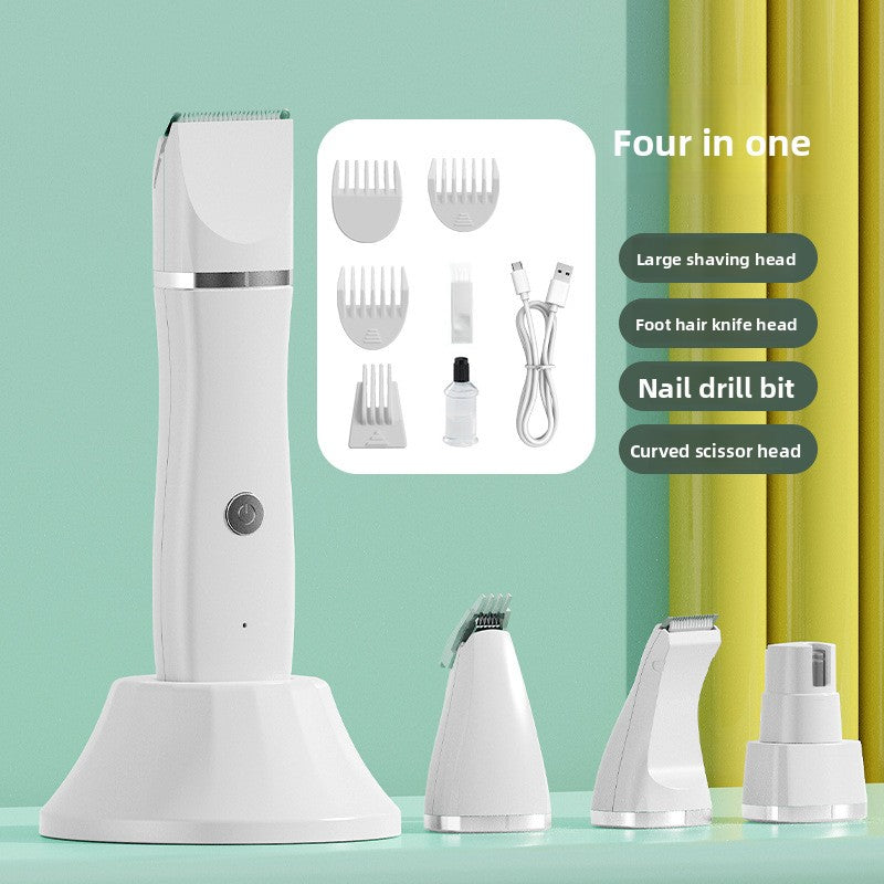 4-in-1 Rechargeable Pet Clipper and Paw Trimmer with Charging Base