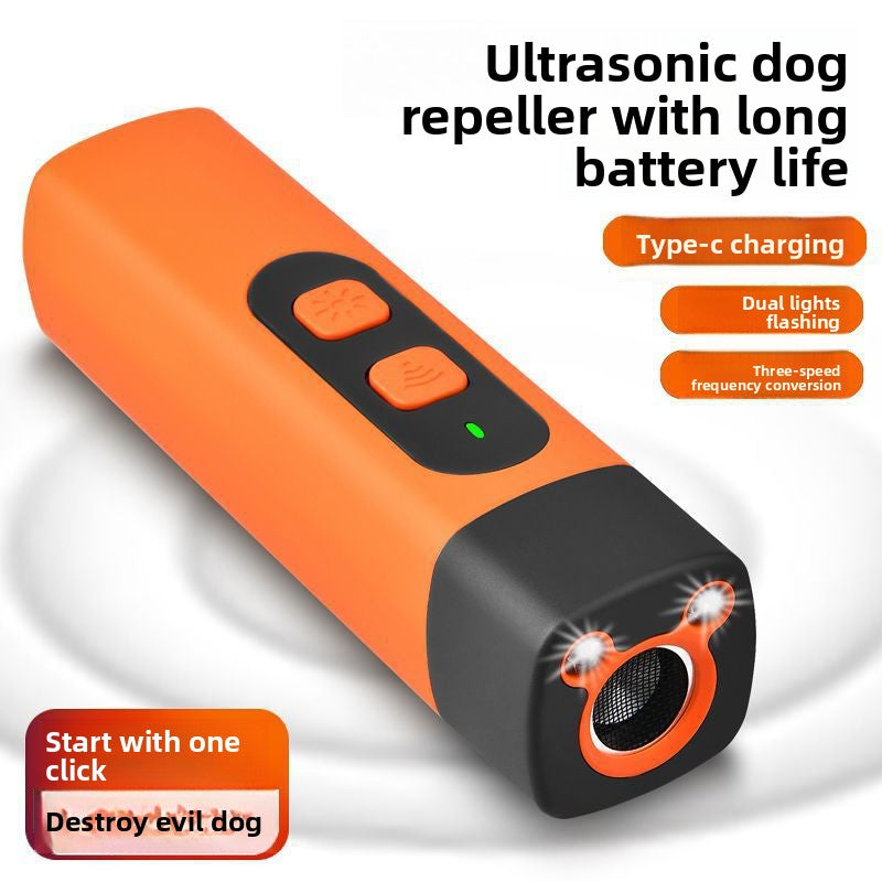 Ultrasonic Dog Repeller Training Aid with Optional LED Light