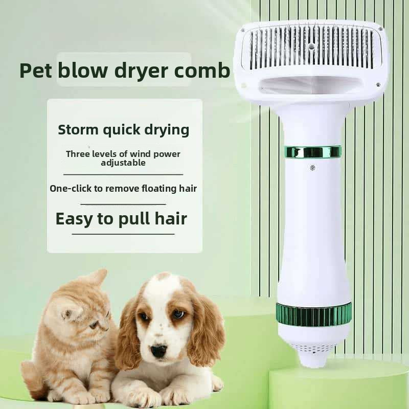 Pet Hair Dryer Comb with 3 Heat Settings for Dogs and Cats