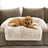 Fuzzy Blanket Pet Bed with Washable Removable Cover