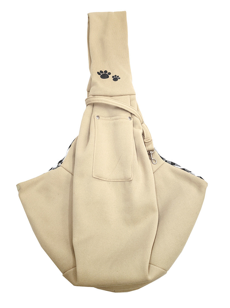 Foldable pet carrier shoulder bag for cats, further angle view
