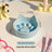 Flower-Shaped Ceramic Slow Feeder Pet Bowl with Wooden Stand for Cats and Dogs