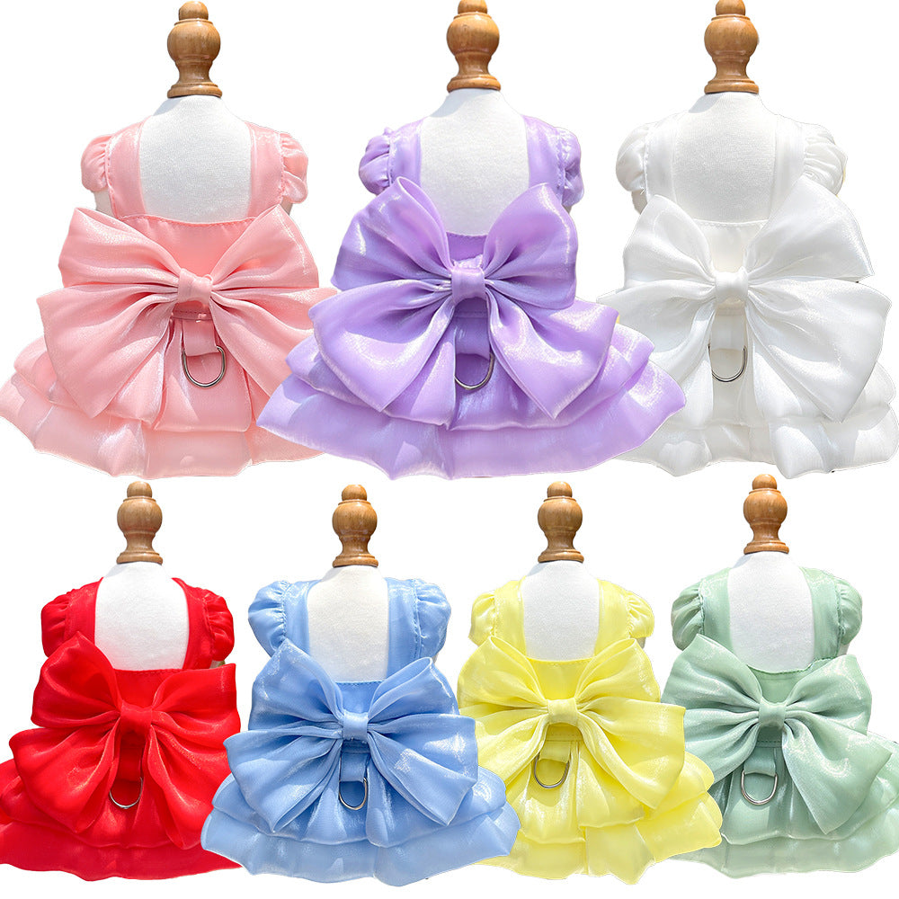 Lace pet wedding dress for small dogs and cats, detail photo 5