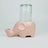 Ceramic Elephant Cat Water Dispenser with Glass Bottle and No-Wet Chin Design
