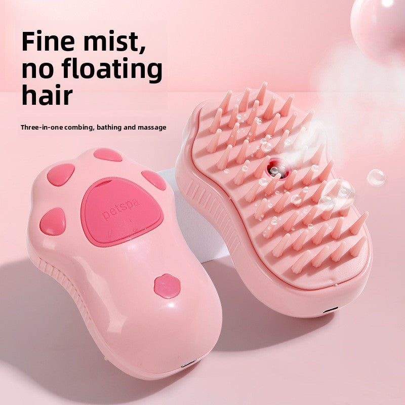 Cat Paw Spray Grooming Comb, Water Mist Massage Brush