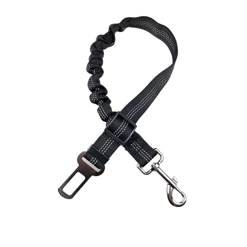 Short elastic dog lead and car seat belt, ideal for everyday use