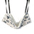 Blue cat print hanging hammock hooked inside a crate