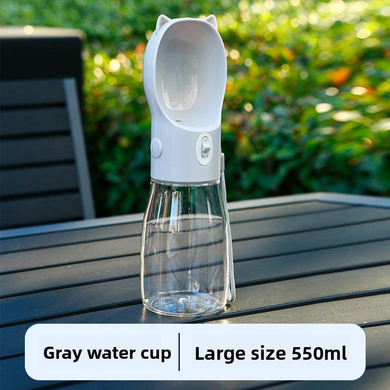 2-in-1 Portable Pet Water Bottle and Food Container, Leak-Proof