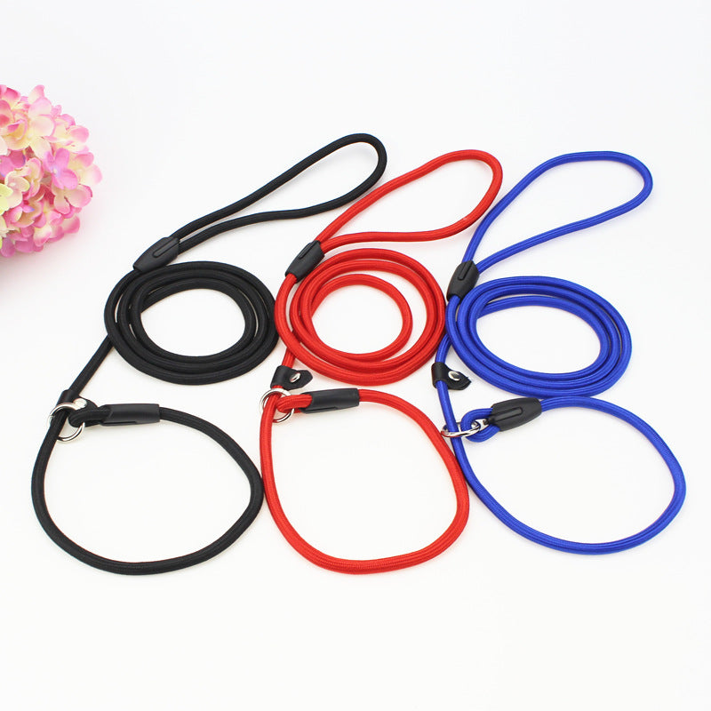 Nylon rope slip lead for dogs, 3 sizes available