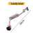 Knotted cotton rope carrot dog toy with colourful knots