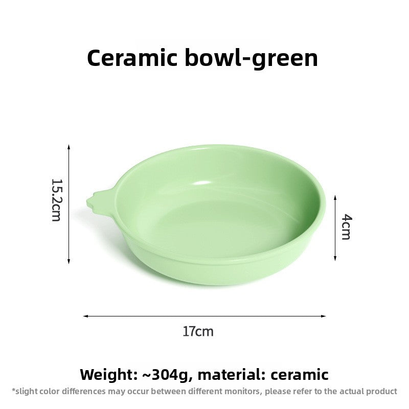 Ceramic Pet Bowl with Elevated Stand for Cats and Dogs in Four Colours