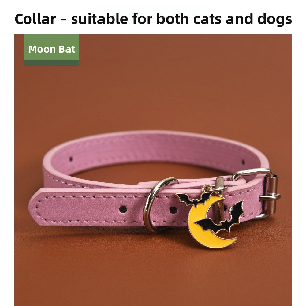 Halloween pumpkin and ghost dog collar, 5 sizes available