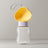 Portable pet water bottle and food container, front view
