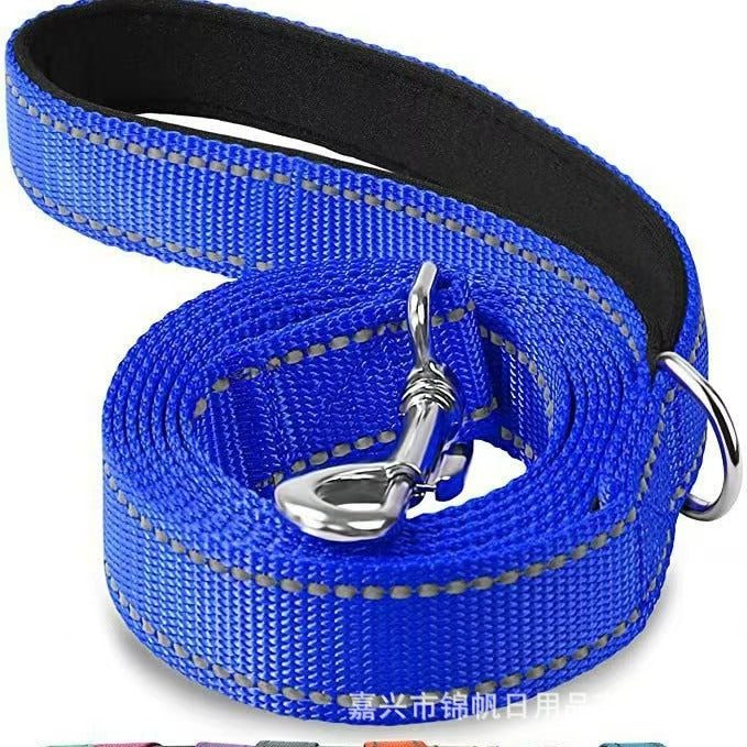 Padded handle dog leads in ten bright colours
