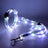 USB rechargeable LED dog collar and lead in Blue Collar, close-up detail