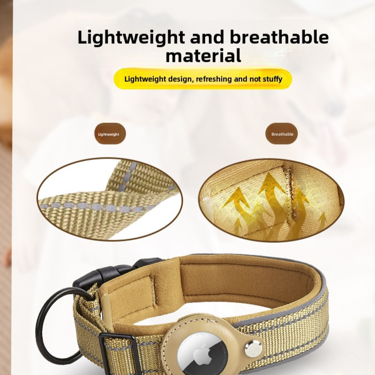 Nylon dog tracker collar with built-in locator, product image 2