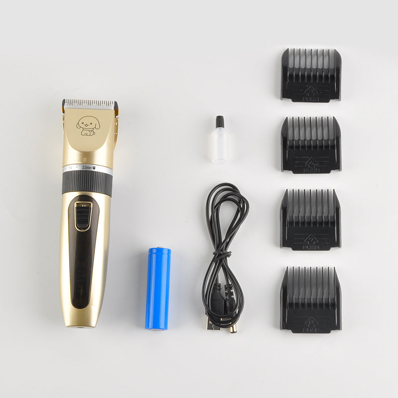 Rechargeable Low Noise Clipper Kit with Guide Combs for Dogs and Cats