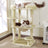 Two-tier oval sisal cat nest and climbing frame, further angle view