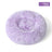 Plush round padded dog and cat bed in Gradient Purple