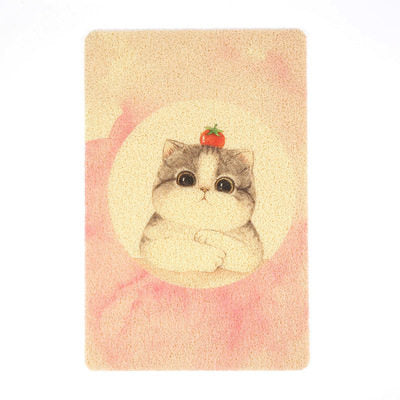 Textured cat litter mat in front of tray, product gallery photo