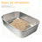 Stainless Steel Open Cat Litter Box, Oval Anti-Splash Tray