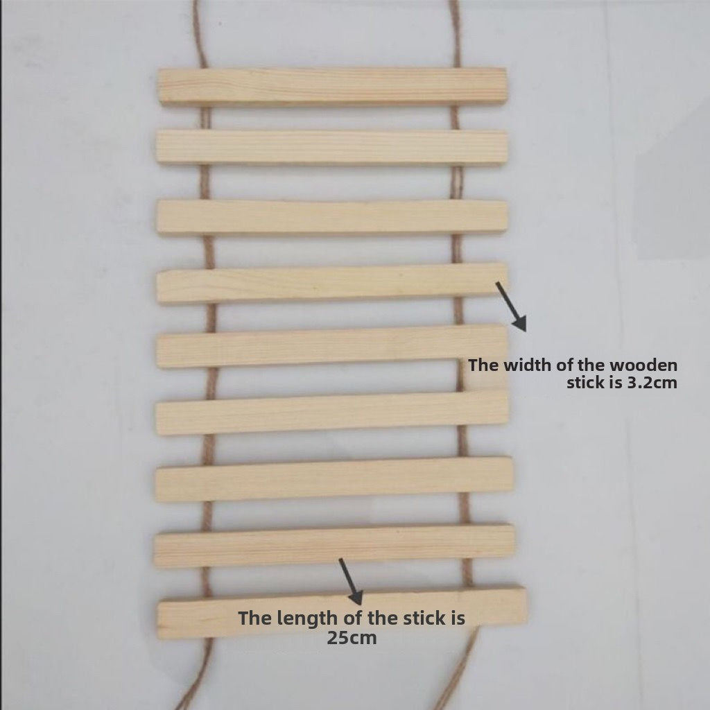 Cat rope bridge and climbing ladder in Solid Wood Slats, size 50cm
