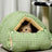 Convertible Zip Pet Cave Bed for Cats and Small Dogs, Washable