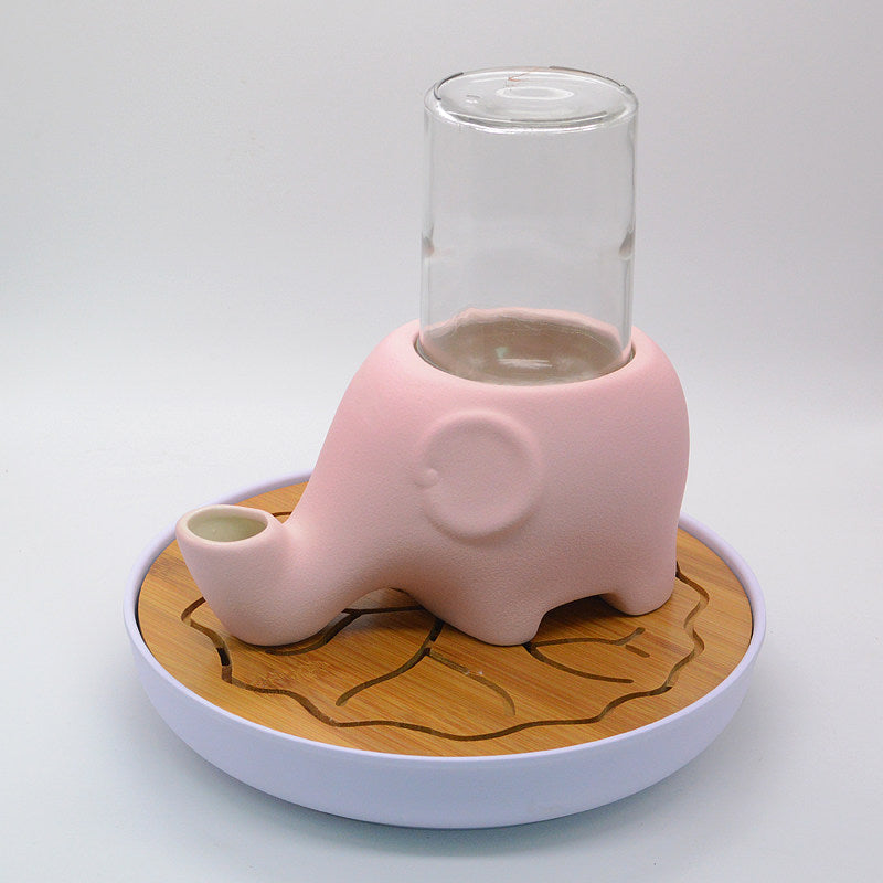 Ceramic elephant cat water dispenser, detail photo 20