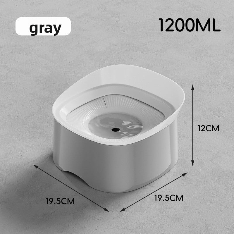Splash-Proof Floating Dog Water Bowl with Anti-Spill Structure for Small to Medium Dogs