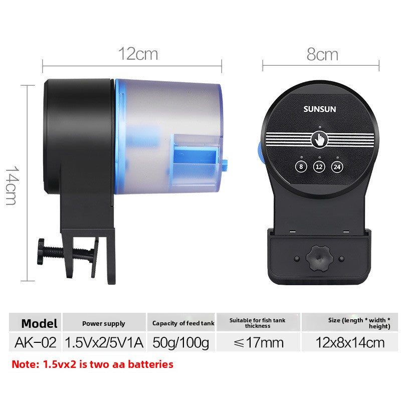 Automatic aquarium fish feeder with timer for fish tanks, view 4