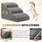 Gentle slope foam dog steps with grey cover, photo 4 of 11