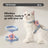 H shape cat harness and lead set with reflective details in blue, view 18