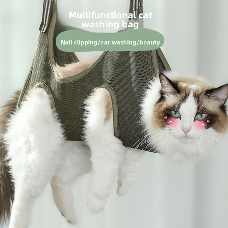 Cat Grooming Restraint Bag for Bathing, Nail Trimming and Ear Care
