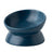White raised ceramic pet bowl with tilted rim, photo 5