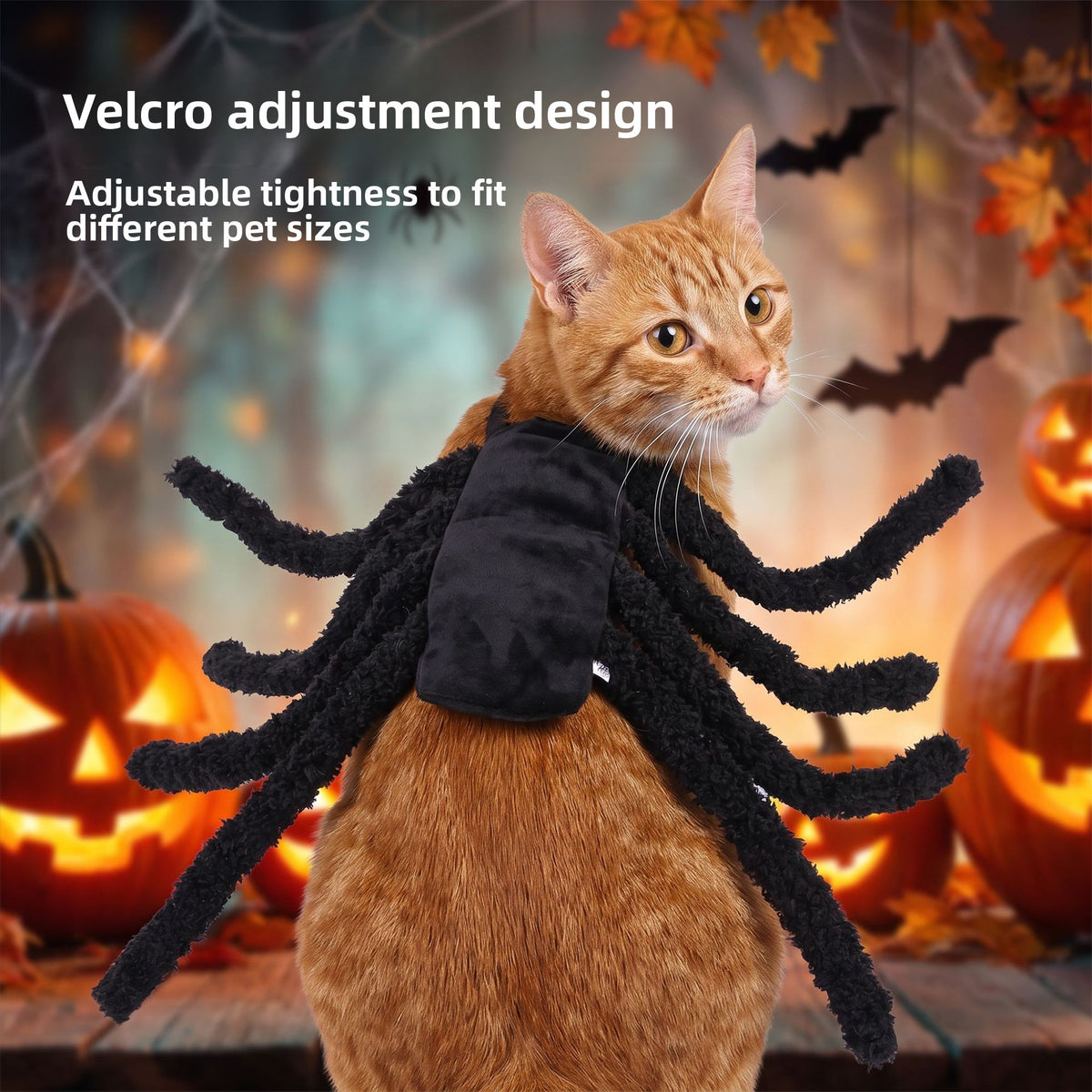 Spider Halloween costume harness for cats and dogs, product image 1
