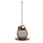 Bronze metal owl shaped hanging bird feeder for gardens, view 2