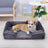 Plaid pet bed mat with pillow, detail photo 53