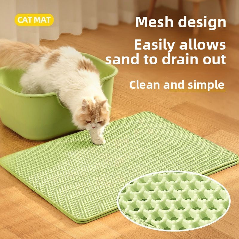 Thickened EVA Cat Litter Trapping Mat, Anti-Splash Design