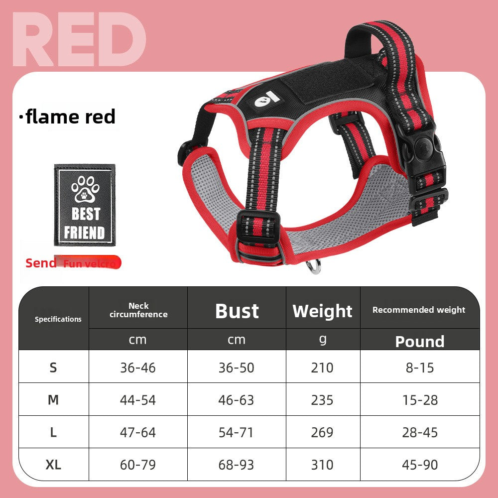 Padded Oxford reflective dog harness, ideal for everyday use