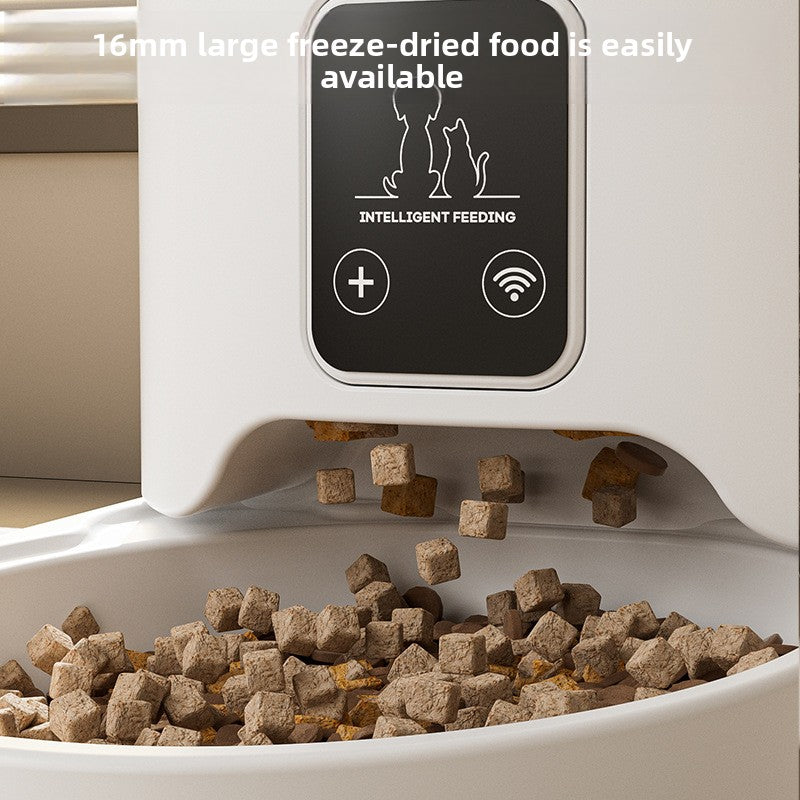 Automatic Pet Feeder with Wi-Fi Remote Control, Timed Feeding and Portion Control