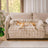 Dark grey corner long plush pet sofa bed, view 13