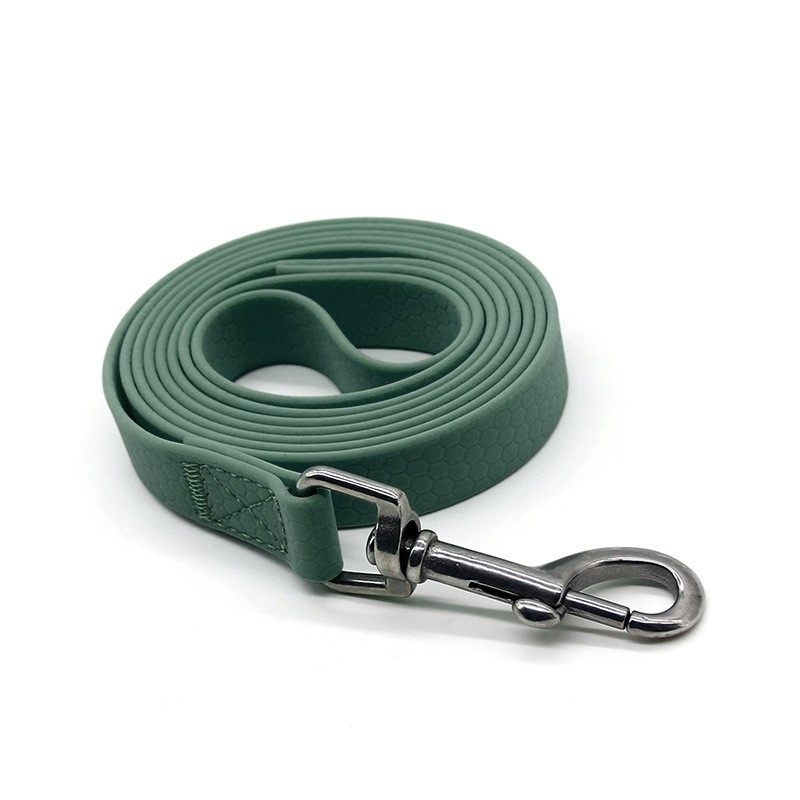 PVC coated waterproof 3m dog training lead in light blue