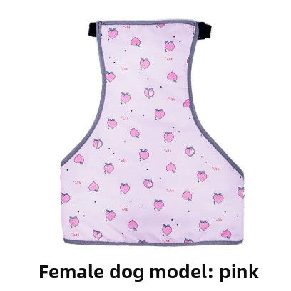 Waterproof dog belly wrap in pink or blue, product image 7