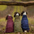 Double layer microfibre bathrobe for dogs and cats in Navy Blue, close-up detail