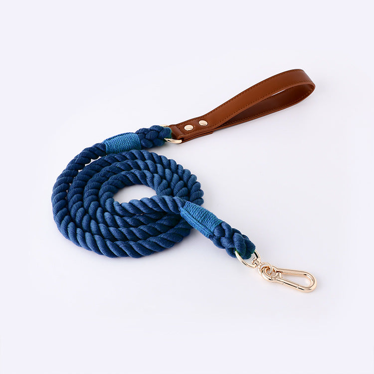 Braided cotton rope dog lead or collar, ideal for everyday use