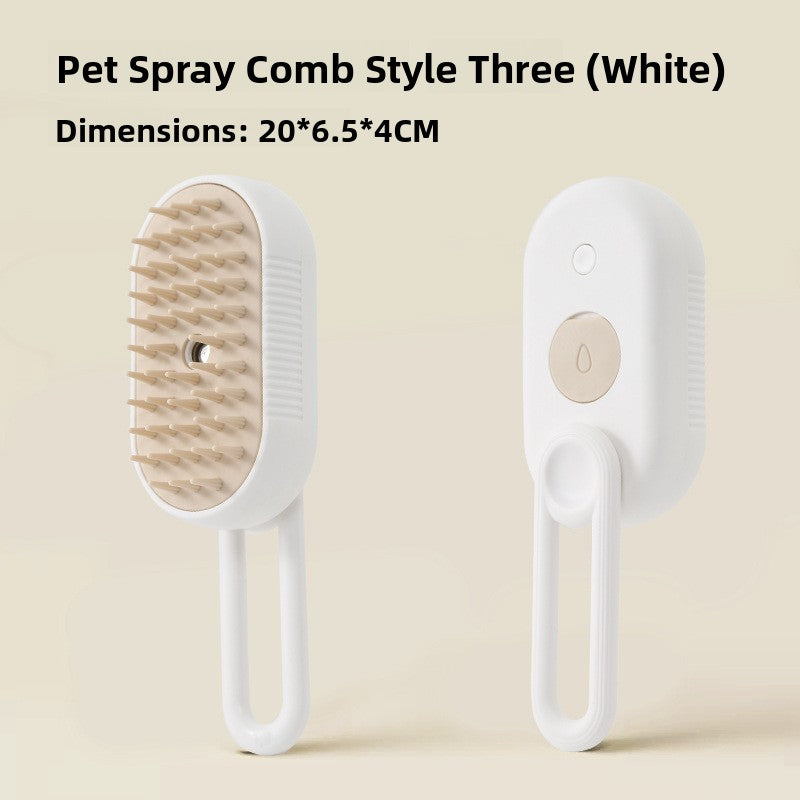 Large Self-Misting Steam Brush for Dogs and Cats, Rechargeable