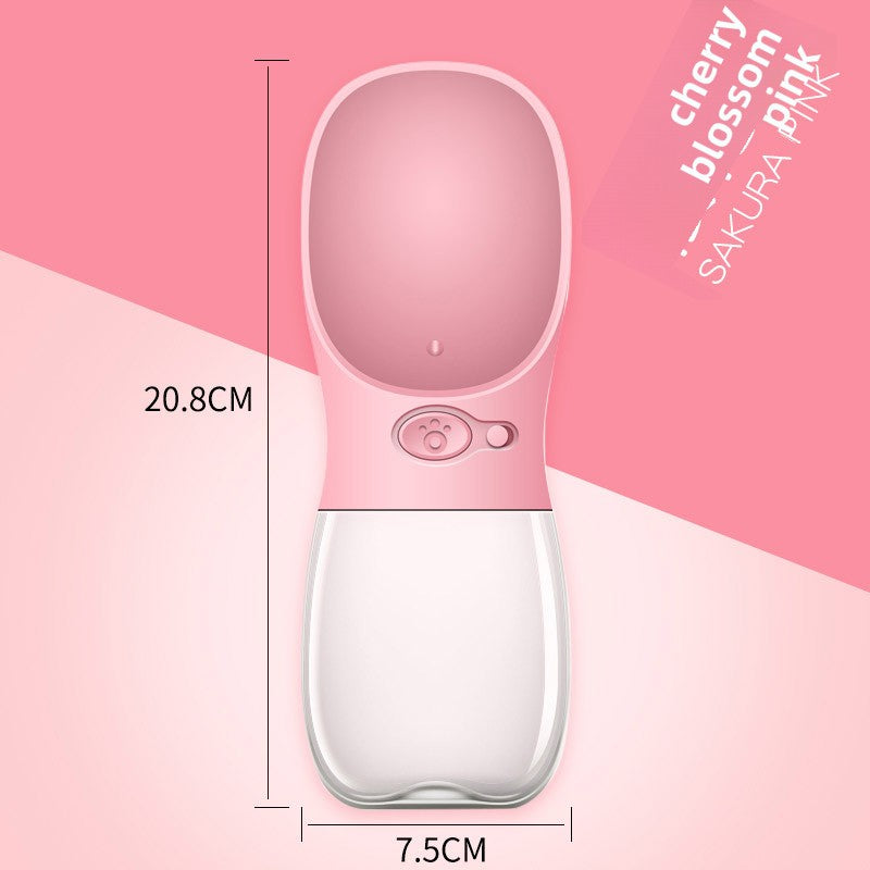 Portable Pet Water Bottle with Carrying Rope, 350ml or 550ml Leakproof Walking Bottle