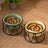 Ceramic Slow Feeding Pet Bowl with Small Flower Design and Optional Iron Stand